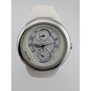 Philip Stein Active Watch Women 38mm Case White Silicone Band- New Battery